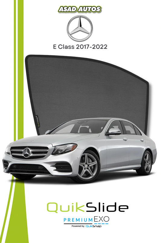 QS | QuikSlide | Quik Snap Window Sun Shades (Car Pardy) For Mercedes E Class 2017-2022 VIP Sedan