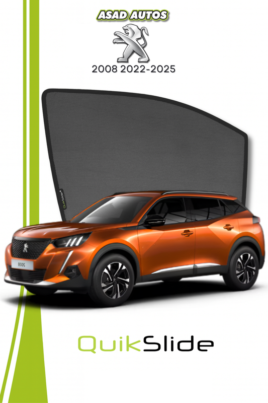 QS | QuikSlide | Quik Snap Window Sun Shades (Car Pardy) For Peugeot 2008 2022-2025
