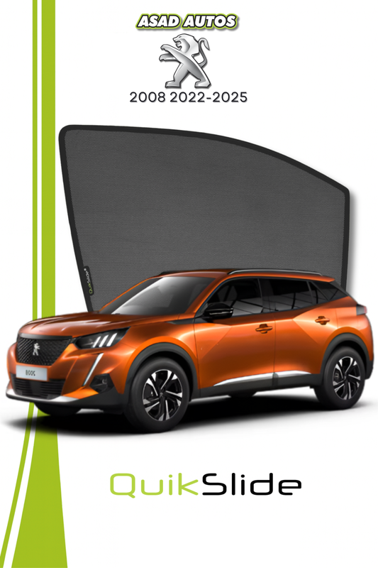 QS | QuikSlide | Quik Snap Window Sun Shades (Car Pardy) For Peugeot 2008 2022-2025