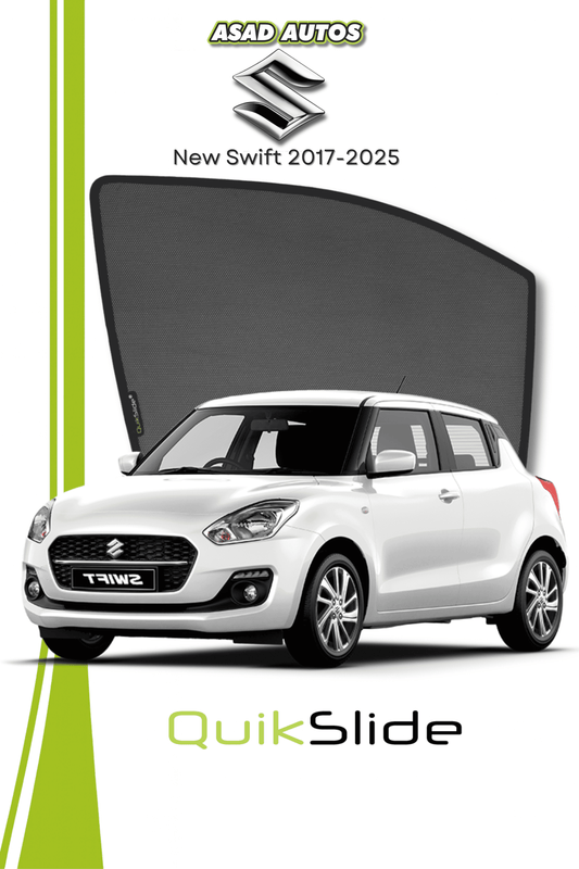 QS | QuikSlide | Quik Snap Window Sun Shades (Car Pardy) For Suzuki New Swift 2017-2025 Hatchback