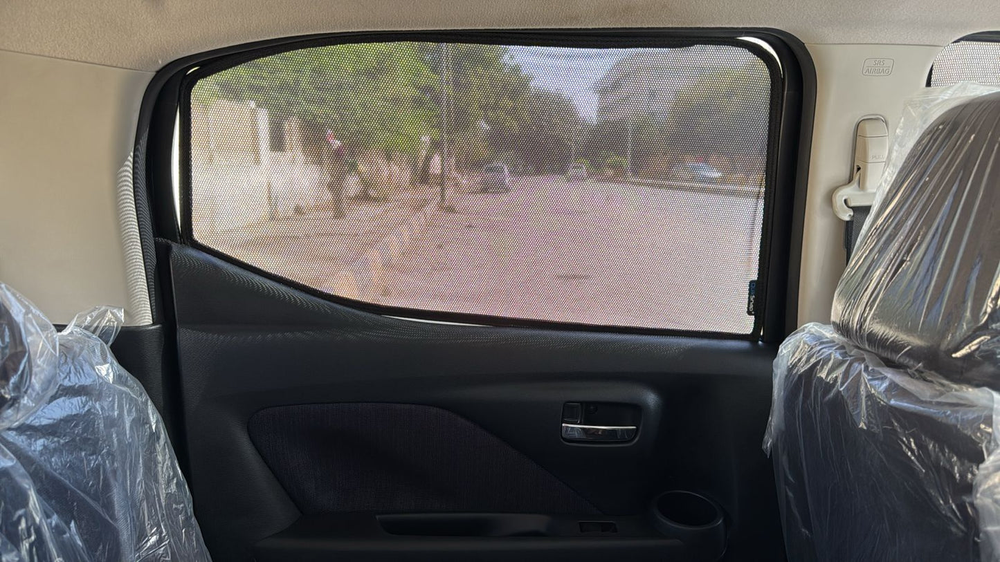 QS | QuikSlide | Quik Snap Window Sun Shades (Car Pardy) for Nissan Days – Custom-fit sunshades for UV protection, heat reduction, and enhanced privacy.