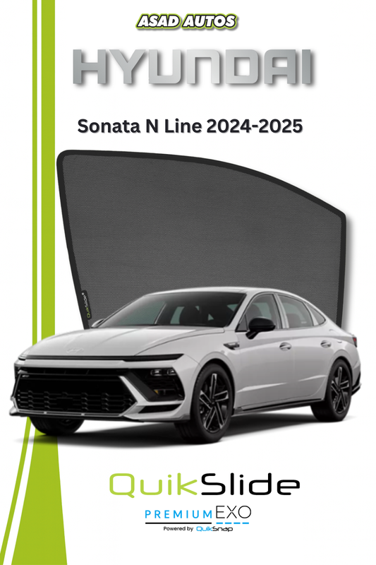 QS | QuikSlide Sun Shades (Car Pardy) for Hyundai Sonata N Line 2024-2025 – Premium UV Protection