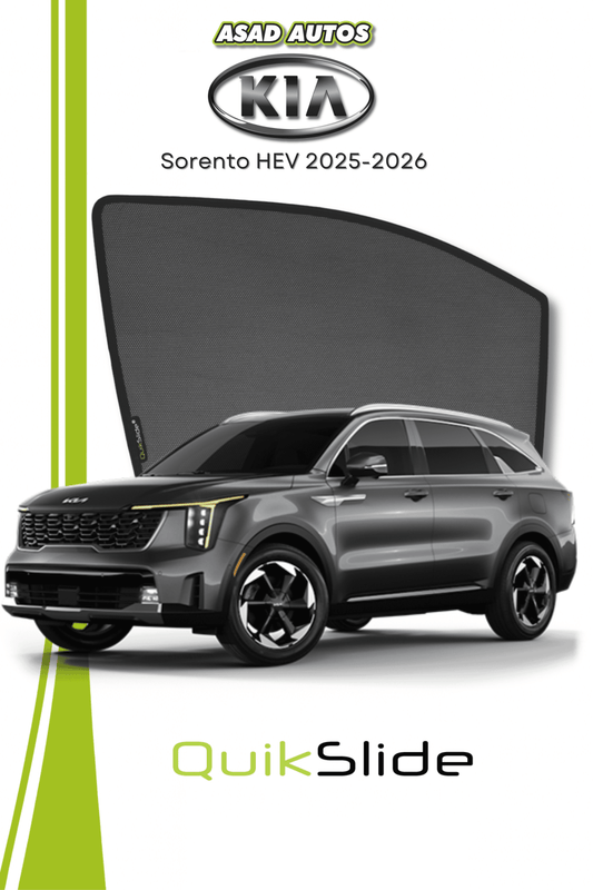 QS | QuikSlide Window Sun Shades (Car Pardy) for Kia Sorento HEV 2025 – UV Protection & Custom Fit