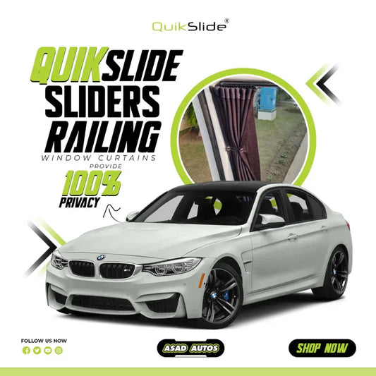 QuikSlide Sliders Railing Curtains for BMW 5 Series Gen7 (2017-2023)"