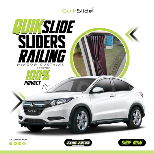 QuikSlide Sliders Railing Curtains for Honda HR-V (Vezel) Gen2 (2016-2022)