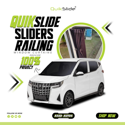 QuikSlide Sliders Railing Curtains for Honri Boma EV Gen1 2024–2025 car window sun shades with UV protection and privacy coverage