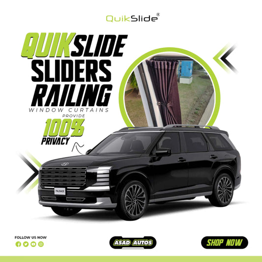 QuikSlide Sliders Railing Curtains for Hyundai Palisade GEN2 2024-2026