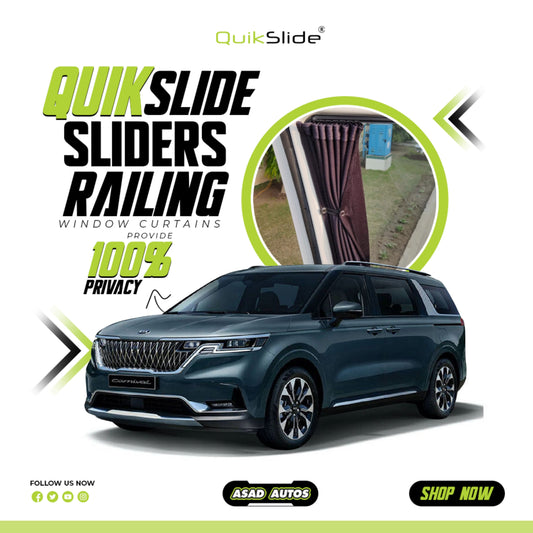 QuikSlide Sliders Railing Curtains for Kia Carnival Gen4 (2021-2024)"