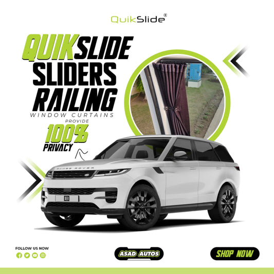 QuikSlide Sliders Railing Curtains for Range Rover Sport Gen2 2013–2022 Car Window Sun Shades