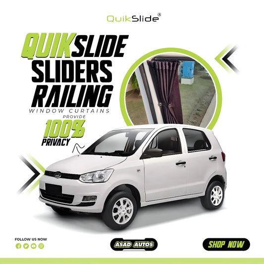 QuikSlide Sliders Railing Curtains for United Bravo Gen1 (2018–2025) – Premium Sun Protection & Privacy Car Curtains