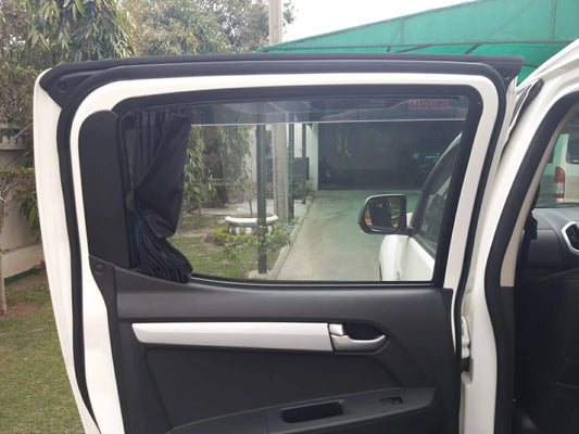 QuikSlide Sliders Railing Curtains installed in Isuzu D-Max 2018-2023 (2nd Gen)"