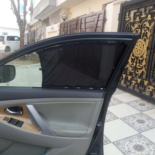 QuikSlide Sliders Railing Curtains installed in Toyota Camry XV40 (2006-2011)"