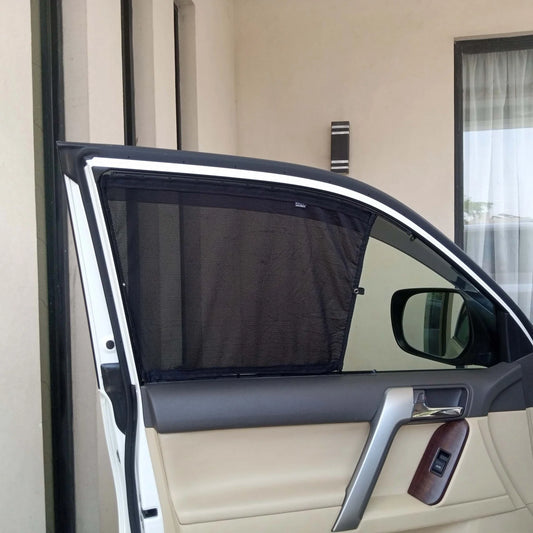 QuikSlide Sliders Railing Curtains installed in Toyota Prado 2010-2023 (J150)"