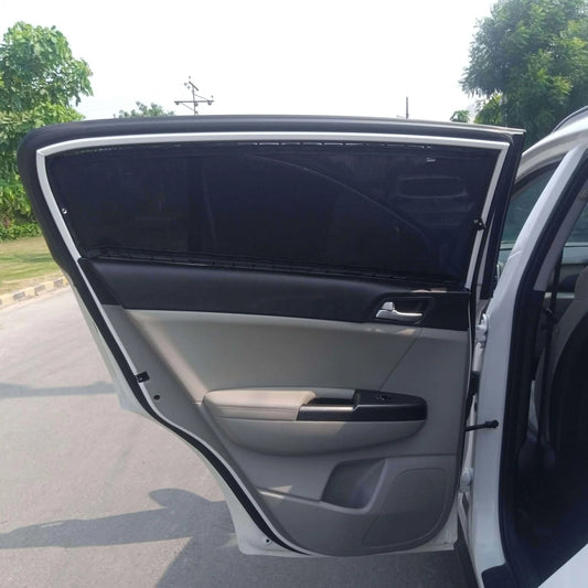 QuikSlide Sliders railing curtains installed in Kia Sportage 2018-2024