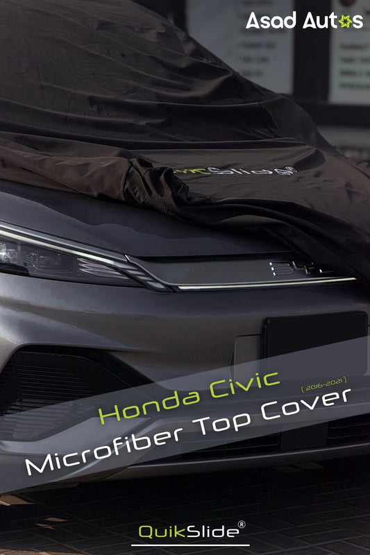 QuikSlide microfiber top cover for Honda Civic 2016–2021 full body car cover with UV protection dust and scratch resistant material