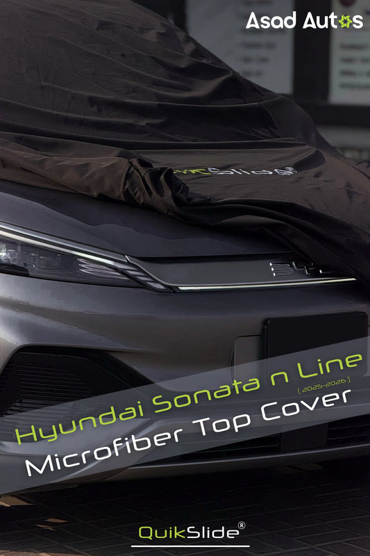 QuikSlide microfiber top cover for Hyundai Sonata N Line 2025–2026 full body car cover with UV protection dust and scratch resistant material