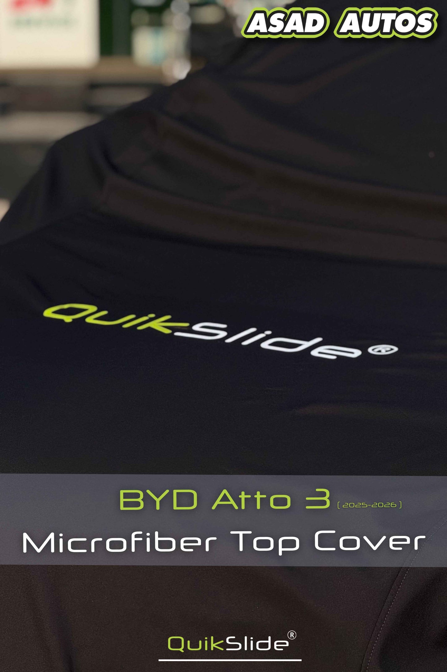 QuikSlide Microfiber Top Cover for BYD Atto 3 2025–2026