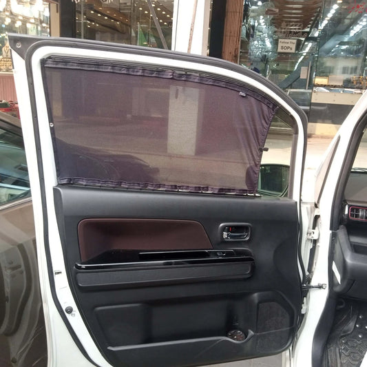 QuikSlide sliders railing curtains Suzuki WagonR 2017-2023, Suzuki WagonR 6th generation window curtains,