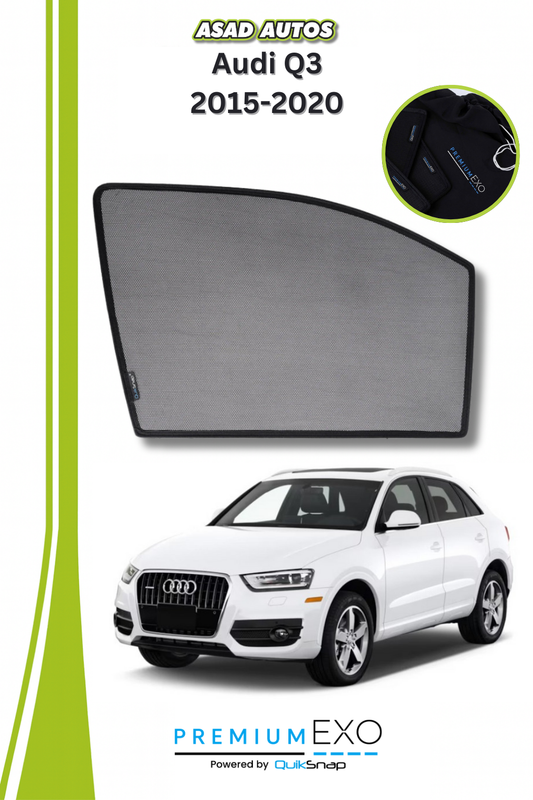 Quik Snap Window Sun Shades (Car Pardy) For Audi Q3 2015-2020 Crossover