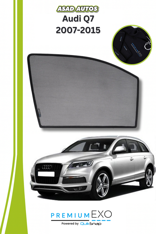 Quik Snap Window Sun Shades (Car Pardy) For Audi Q7 2007-2015 Crossover