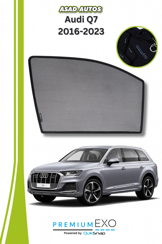 Quik Snap Window Sun Shades (Car Pardy) For Audi Q7 2016-2023 Crossover