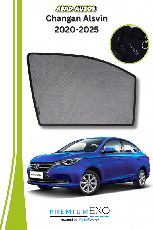 Quik Snap Window Sun Shades (Car Pardy) For Changan Alsvin 2020-2023 Sedan