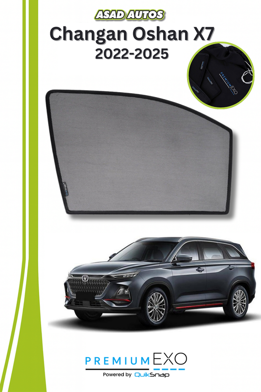 Quik Snap Window Sun Shades (Car Pardy) For Changan Oshan X7 2022-2023 Crossover