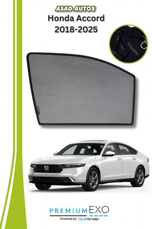 Quik Snap Window Sun Shades (Car Pardy) For Honda Accord 2018-2023 VIP Sedan