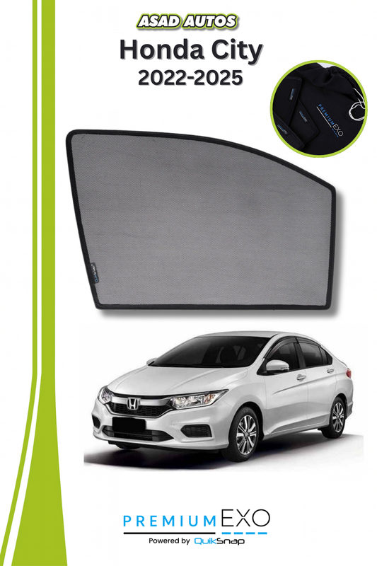 Quik Snap Window Sun Shades (Car Pardy) For Honda City 2022-2023 Sedan