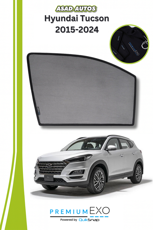 Quik Snap Window Sun Shades (Car Pardy) For Hyundai Tucson 2015-2023 Crossover