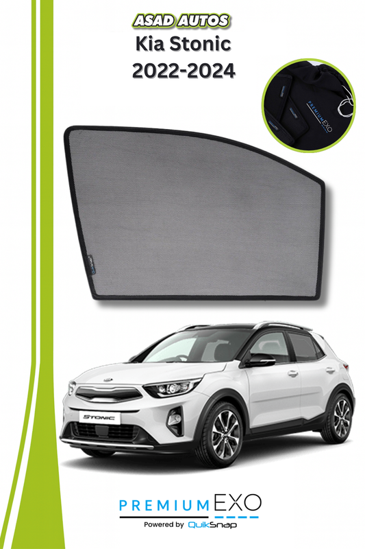 Quik Snap Window Sun Shades (Car Pardy) For Kia Stonic 2022-2023 Crossover