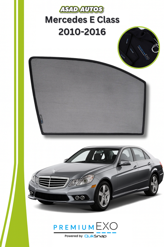Quik Snap Window Sun Shades (Car Pardy) For Mercedes E Class 2010-2016 VIP Sedan