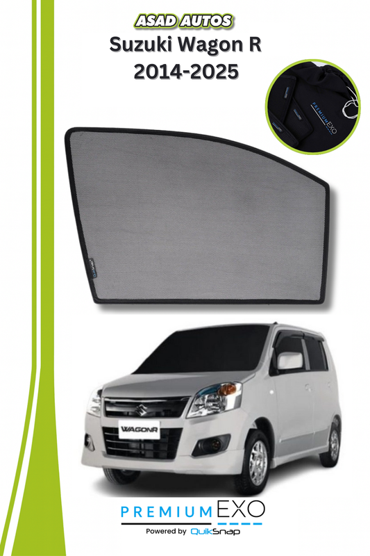 Quik Snap Window Sun Shades (Car Pardy) For Suzuki Wagon-R 2014-2023 Hatchback