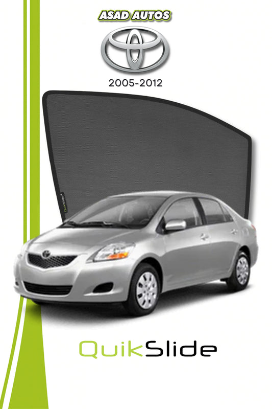 Quik Snap Window Sun Shades (Car Pardy) For Toyota BELTA 2007-2012 Sedan 10