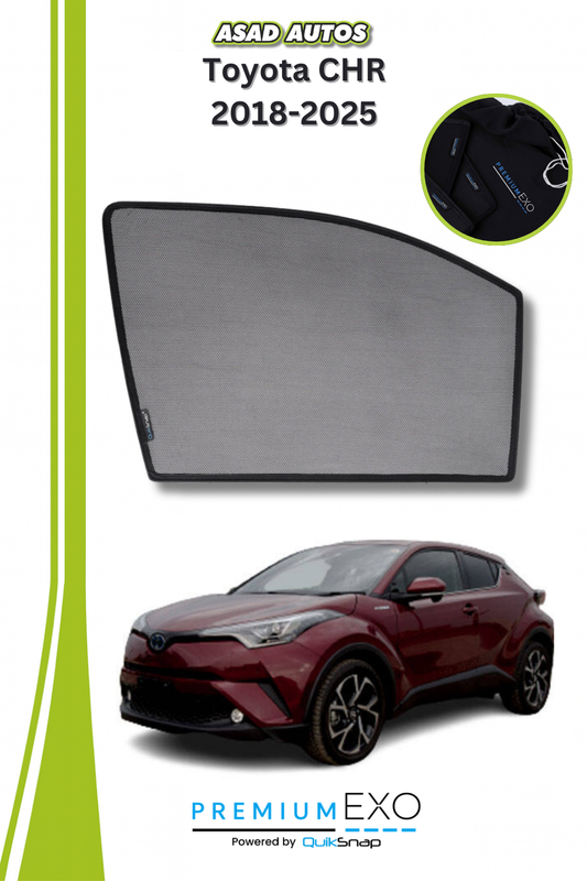 Quik Snap Window Sun Shades (Car Pardy) For Toyota C-HR 2018-2023 Crossover