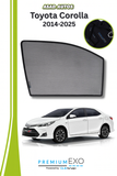 Quik Snap Window Sun Shades (Car Pardy) For Toyota Corolla Sedan 2014-2023
