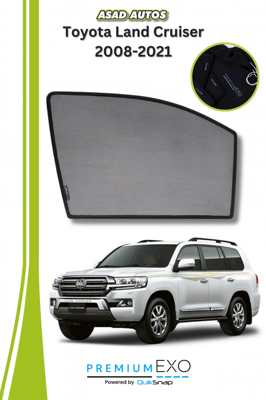 Quik Snap Window Sun Shades (Car Pardy) For Toyota Land Cruiser 2008-2023 SUV