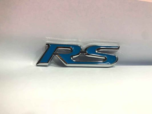 RS Emblem, Monogram, Logo – Red & Chrome Sport Badge