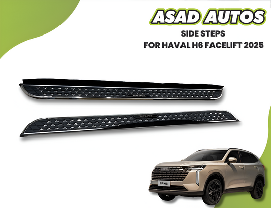 Side Steps for HAVAL H6 Facelift 2025 – Premium-Grade Footboard for Easy Entry & Stylish Protection
