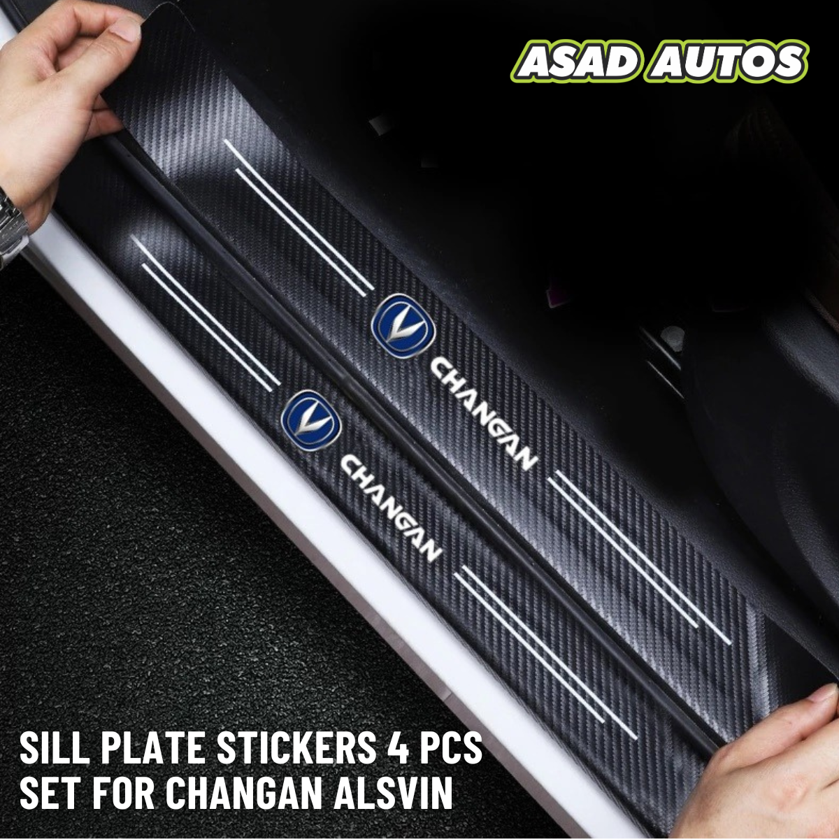 Sill Plate Stickers 4 Pcs Set For Changan Alsvin – Scratch Protection with Stylish Finish
