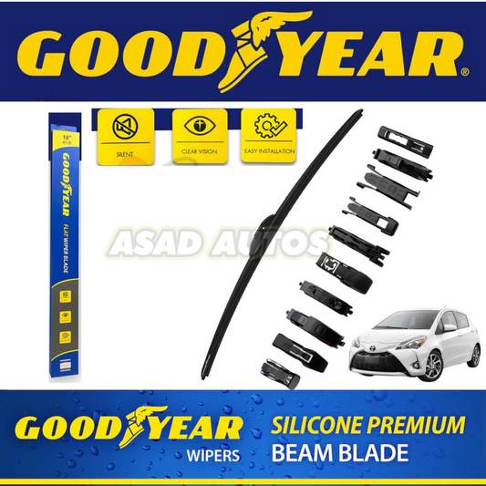 Single Piece Goodyear Wiper Blades for Toyota Vitz – Premium and Durable Visibility Solution