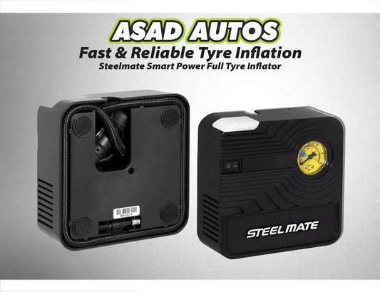 Steelmate Smart Power Full Tyre Inflator – Portable and efficient tyre inflator with digital display for accurate and fast inflation.