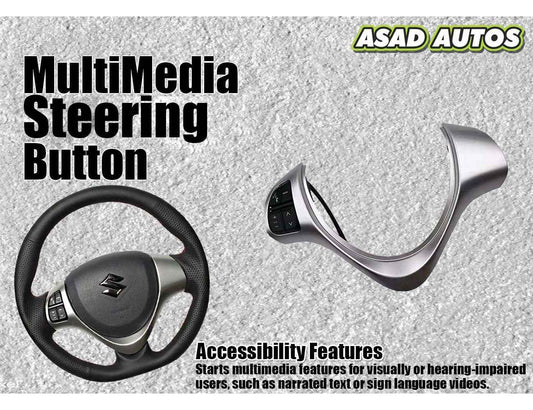Suzuki Alto 2014 2025 660cc Steering Multimedia Buttons with Spiral Cable (Complete Set) – Compatible with Suzuki New Alto (2014-2025)