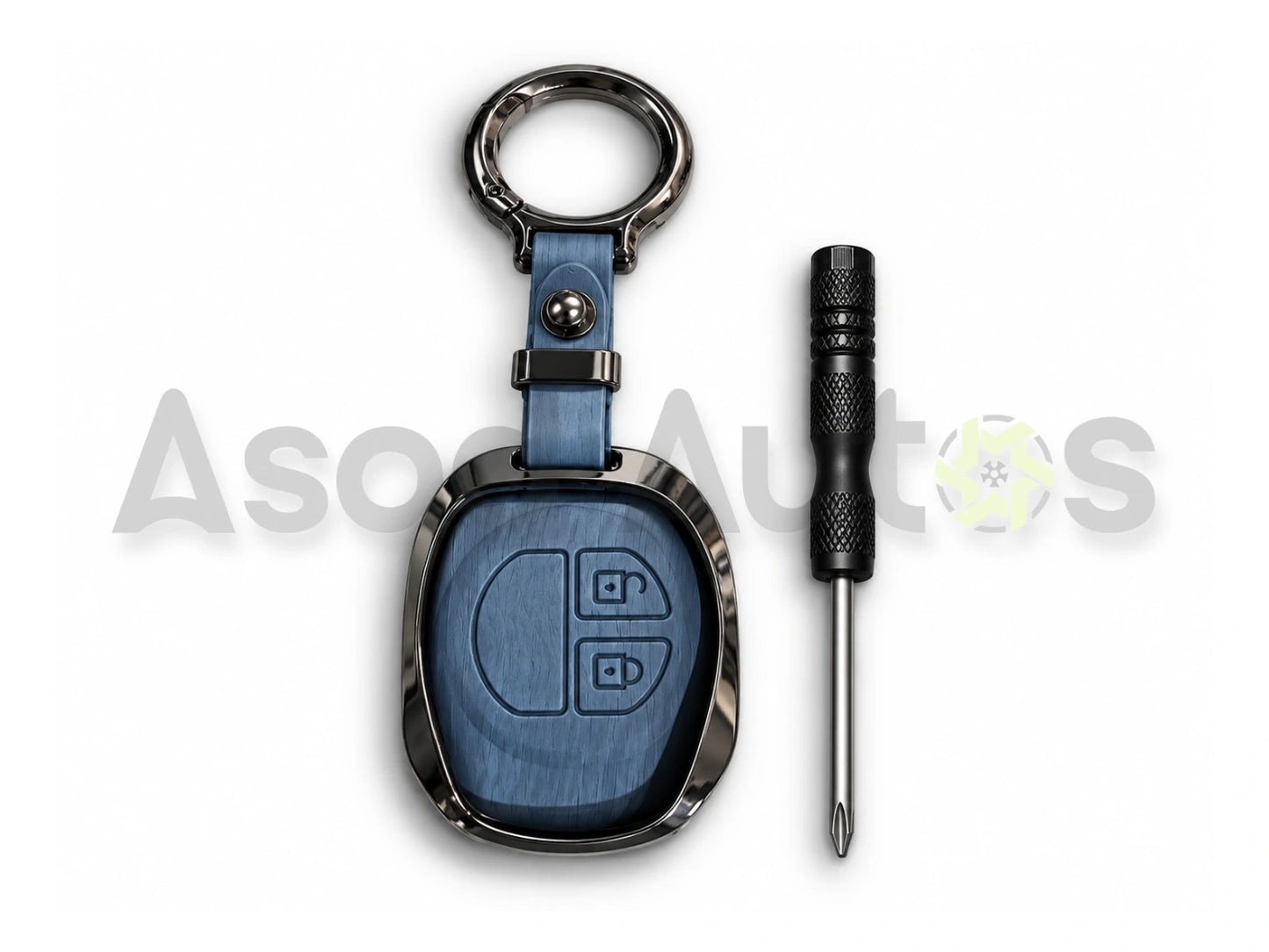 Suzuki Alto 5D Zinc Leather Key Cover hanging from pants pocket