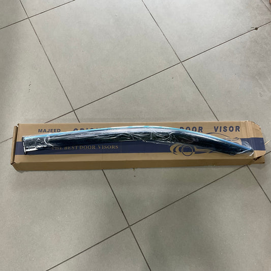 Suzuki Alto Air Press Sun Visor with chrome finish, custom-fit for models 2018 to 2025, providing protection against weather elements and enhancing style.