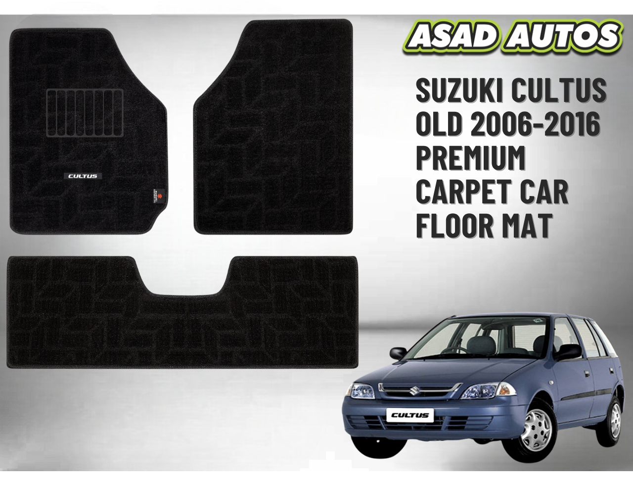 Suzuki Cultus 2006–2016 Premium Carpet Car Floor Mat – Custom Fit and Anti-Slip Design