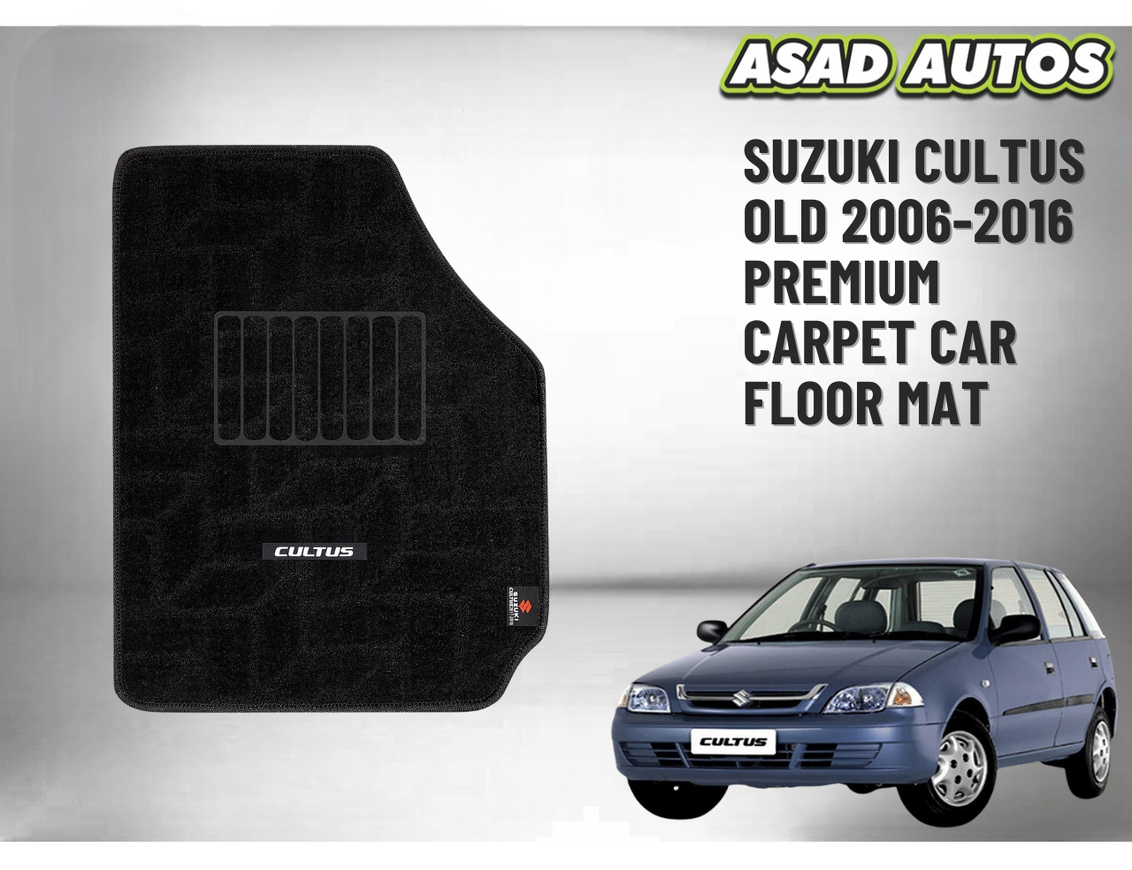 Suzuki Cultus 2006–2016 Premium Carpet Car Floor Mat – Custom Fit and Anti-Slip Design