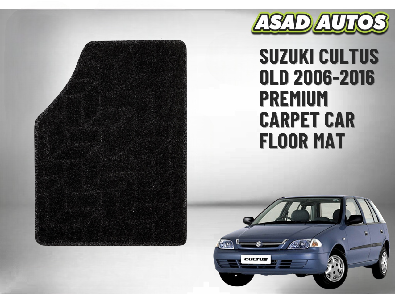 Suzuki Cultus 2006–2016 Premium Carpet Car Floor Mat – Custom Fit and Anti-Slip Design