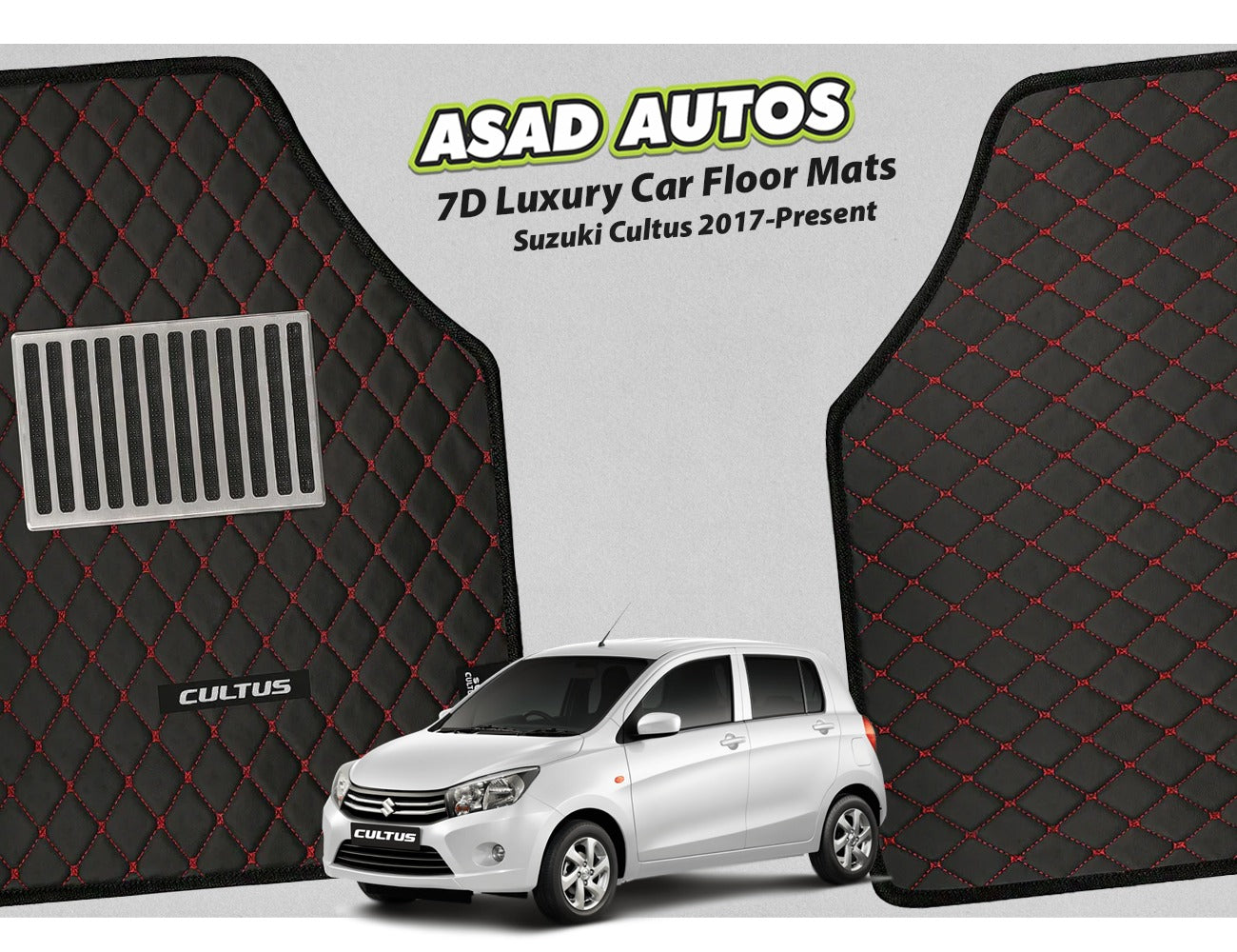 Suzuki Cultus 2017–Present 7D Luxury Car Floor Mats – Custom Fit, Waterproof, and Premium Design