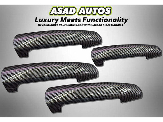 Suzuki Cultus carbon fiber car handles with a sleek and durable finish for a modern upgrade.